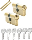 63MM Solid Brass Lock Cylinder 2PCS With 6PCS Keys Alike Door New. Price: $51.87.