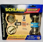 Schlage Maximum Security Deadbolt(ansi Grade 2), Two Point Locking, Bright Brass New. Price: $34.99.