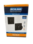 Schlage FB55 Bwe 622 Col Single Cylinder Deadbolt, Matte Black Open. Price: $59.99.