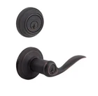 Kwikset Tustin Ven. Bronze Entry Door Handle & Deadbolt Combo Pack W/ Smartkey Open. Price: $50.00.
