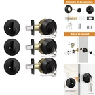 Probrico 3 Pack Black Single Cylinder Deadbolt Lock Set Keyed One Side Door New. Price: $51.64.