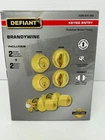 Defiant Brandywine 2 Single Cylinder Deadbolt, Keyed Entry Knob Brass Finish Open. Price: $49.99.