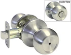 House Guard Privacy Satin Nickel Round Door Knob Lock Brushed Bedroom Bathroom New. Price: $11.99.