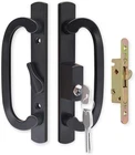Keyed Sliding Glass Handle Set, Non-handed, Black, Fits 1-3/8" To 2" Doors New. Price: $84.54.