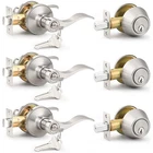 3 Pack Entry Lever & Deadbolt Set, Keyed Alike, Reversible, Exterior New. Price: $67.31.
