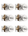 Tinewa 6 Pack Interior Privacy Door Knob Lock Brushed Nickel Keyless. Price: $118.10.