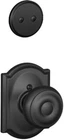 Schlage F94GEO622CAM Schalge Matte Black Interior Pack Georgian Knob Dummy New. Price: $34.60.