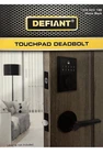 Defiant Square Matte Black Compact Touch Electronic Single Cylinder Deadbolt. New. Price: $14.94.