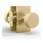 Mega Handles Laura Gold Privacy Door Knob - Modern Satin Brass Interior Lock Open. Price: $36.99.