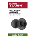 Hyper Tough Interior Non-locking Ball Passage Hall & Closet Doorknob Matte Black New. Price: $17.99.