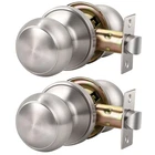 Knobwell 2 Passage Door Brushed Nickel,round Pack, Satin New. Price: $36.99.