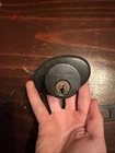 Baldwin Single Cylinder Deadbolt Entry Door Lock And Faceplate Used. Price: $39.95.