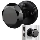 Black Crystal Door With Lock, Glass Knobs Interior Privacy Set, Vin... New. Price: $49.99.