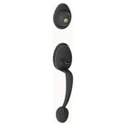 Schlage JH58-BAR 716 Aged Bronze Single Cylinder Barcelona Handleset Open. Price: $49.50.