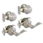 Defiant Naples Satin Nickel Single Cylinder 2-PACK Door Lever And Deadbolt (10B Open. Price: $48.98.