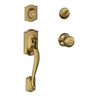 Schlage Camelot Accent Antique Brass Entry Handleset 1-3/4 In. New. Price: $165.74.