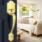 Gold Front Door No Lock, Classic Exterior Handle, Entry New. Price: $68.25.