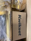 Kwikset 818PVHLIP-S Satin Brass Handleset With Smartkey (exterior, Keyed Entry) Open. Price: $151.99.