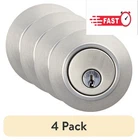 Hyper Tough Keyed Entry Single Cylinder Deadbolt, 4-PACK, Stainless Steel New. Price: $62.24.