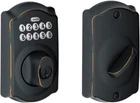 Schlage BE365 716 Camelot Keypad Entry With Flex-lock, Aged Bronze Open. Price: $63.00.