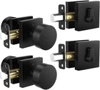 2 Pack Keyed Different Entry Door Knobs And Single Cylinder Deadbolt Lock Combo New. Price: $138.99.