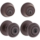 Kwikset Cove Keyed Entry Door Knob And Deadbolt Lock Venetian Bronze 96900-421 New. Price: $32.99.