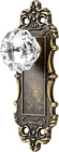 Antique Brass Dummy Door Knob Interior, Single Side Glass Closet New. Price: $55.56.
