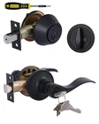 Lanwandeng Keyed Alike Front Door Lever Lockset With Single Cylinder Deadbolt... New. Price: $42.27.