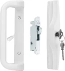 House Guard White Patio Door Handle Set With Cylinder Lock,suitable For New. Price: $56.17.