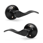 Knobwell 6 Black Door Handles Interior Closet/hallway Leverset Inside New. Price: $131.71.