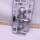 Universal Hardware Keyed Entry Door Knob Set Satin Chrome Grade 2-1/8" Open. Price: $21.38.