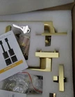 Loqron Brushed Gold Double Front Door Handleset W/ Deadbolt & Dummy Used. Price: $29.95.
