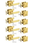 Door Lever Lock Set 5 Pack Brushed Gold Single Cylinder Deadbolt Tinewa Keyed. Price: $259.99.