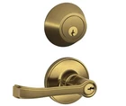 Schlage JC60 Tor 609 Single Cylinder Keyed Entry Lock Deadbolt, Antique Brass Open. Price: $18.99.