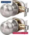 Knobwell 2 Pack Passage Door Brushed Nickel,round For Hall And Cl New. Price: $27.49.