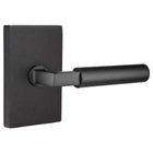 Emtek 5052HECUS19RH Helios Lever Flat Black Right Door Handle Open. Price: $80.00.