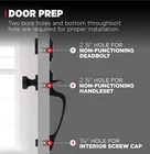 Kwikset Prague Matte Black Dummy Handleset Pismo Door Knob 98190-030&C Open. Price: $65.00.
