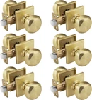 Of 6 Gold Interior Passage Door Knobs Non-locking Hall & Closet -satin Brass New. Price: $37.99.