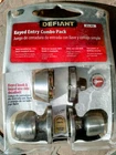 Deadbolt Doorknob Defiant Combo Pack 831-255 Keyed Entry & With 4 Keys New. Price: $23.95.