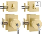 Goldenwarm Entry Door Lock Deadbolt & Knob Set Square 2 Pack (MS803) New. Price: $62.99.
