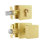 Naubea Gold Door Knob Deadbolt Lock Set Satin Brass Exterior And New. Price: $103.10.