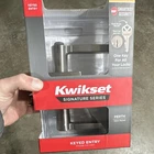 Kwikset Perth Satin Nickel Metal Keyed Entry Smartkey Security Door Lock New. Price: $25.99.