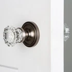 Nostalgic Warehouse Classic Rosette Crystal Glass Door Knob Double Dummy Pewter Open. Price: $69.99.