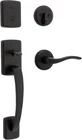 Brentford Matte Black Entry Lock Set With Reversible Lever & Smartkey New. Price: $264.99.