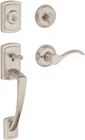 Baldwin Nautica Satin Nickel Front Entry Door Smartkey Handleset Lock Open. Price: $138.95.