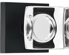 Coolnews Crystal Glass Door Knobs Interior, Square Privacy - Black. Price: $35.00.