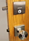 Kwikset Signature Pismo Keyed Entry Knob Deadbolt Satin Nickel 991PSKSQT15 #97B Open. Price: $18.99.