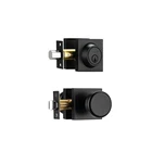 Black Door Knob With Lock, Exterior Set Deadbolt, Square Exter... New. Price: $42.05.