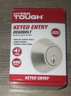 New Box Hyper Tough Keyed Entry Single Cylinder Deadbolt Lock, Stainless.... Price: $19.65.