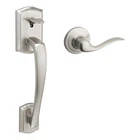Kwikset Prescott Non-locking Front Door Handleset Satin Nickel New. Price: $73.30.